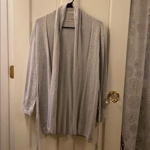 Long gray cardigan